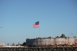 1813 "Star Spangled Banner" flying over Castle Pinckney